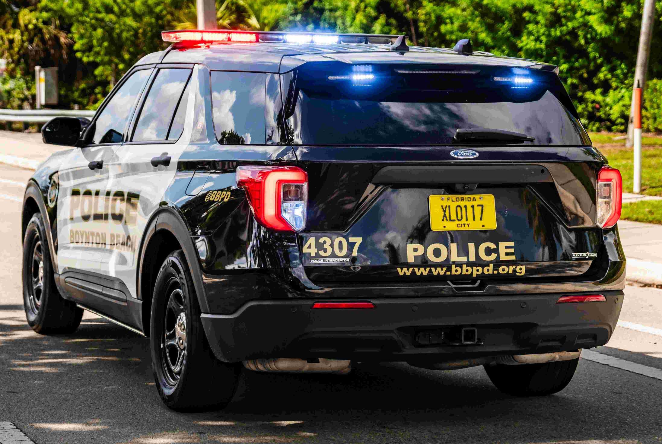 patrol vehicle driving down the road